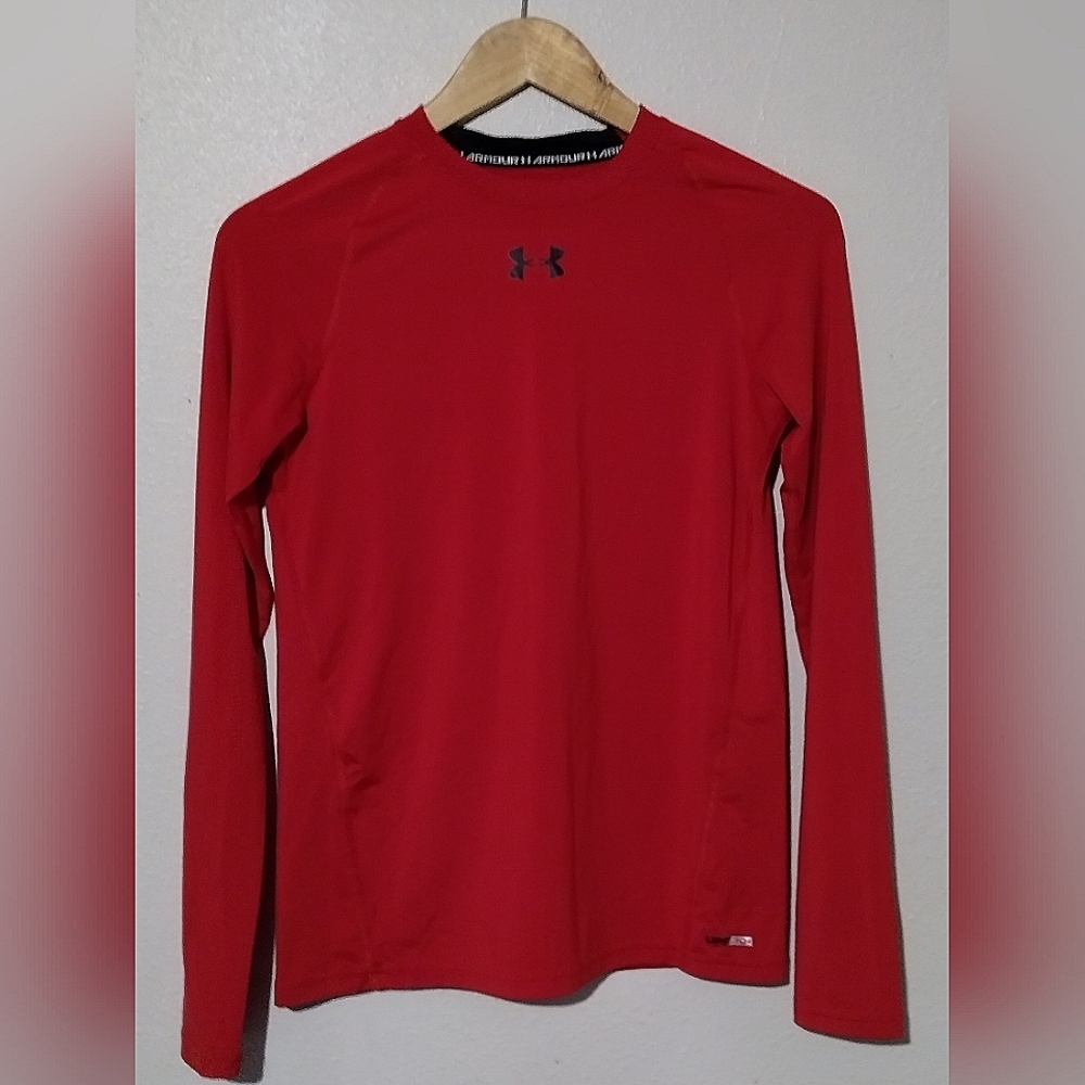 Under Armour Boy's Long Sleeve shirt, Red Color, Size 10/12